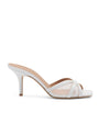 Malone Souliers White Mesh Perla Heeled Sandals 70
