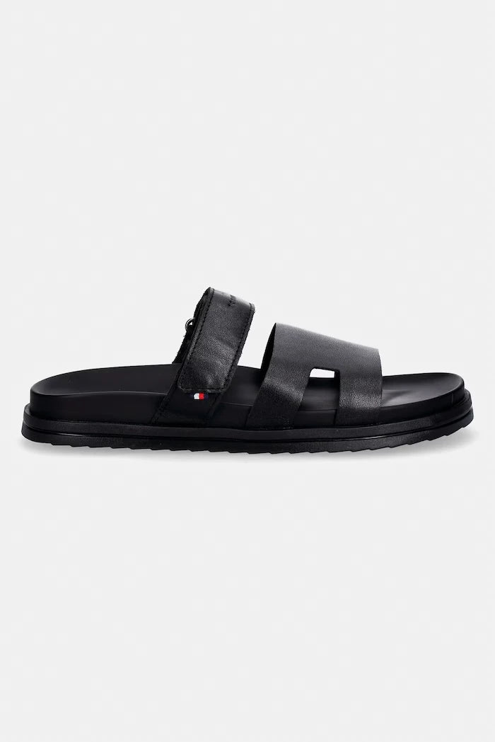 Tommy Hilfiger чехли мъжки кожени ADJUSTABLE PREMIUM LTH SANDAL