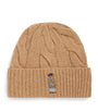 Brown Wool-Blend Polo Bear Beanie