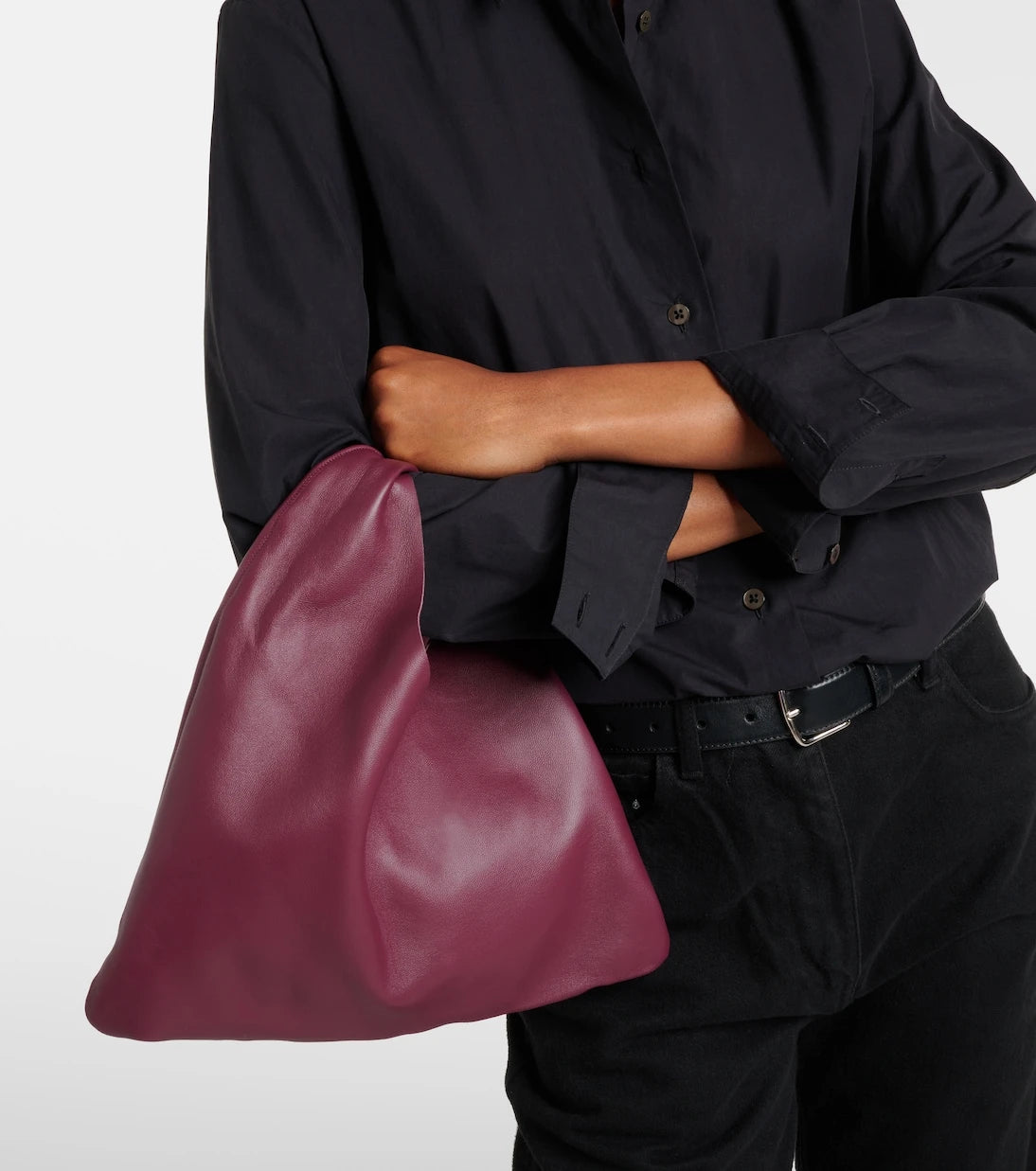 The Row - Bindle Small leather tote bag