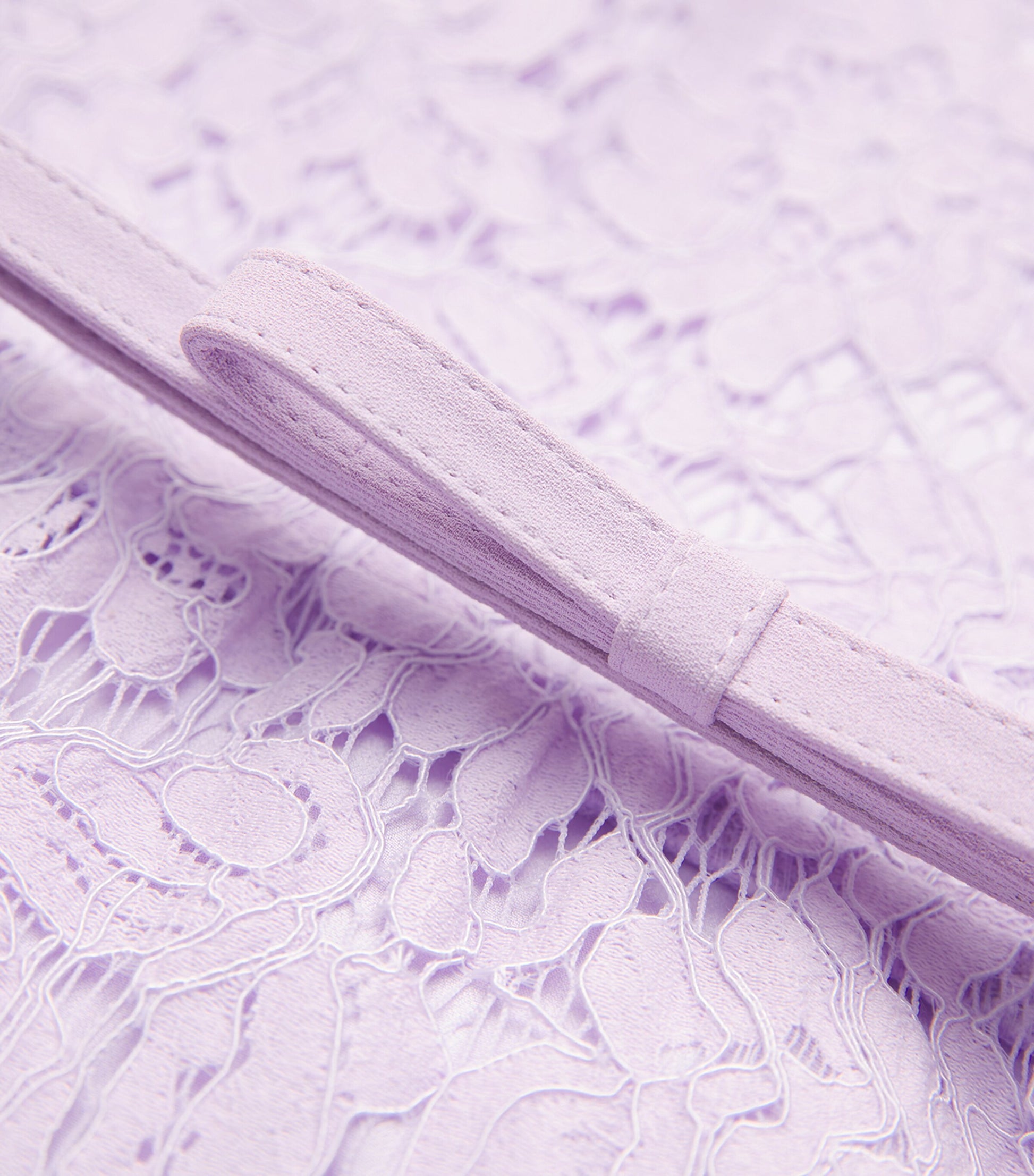 Self-Portrait Purple Lace Belted Mini Dress