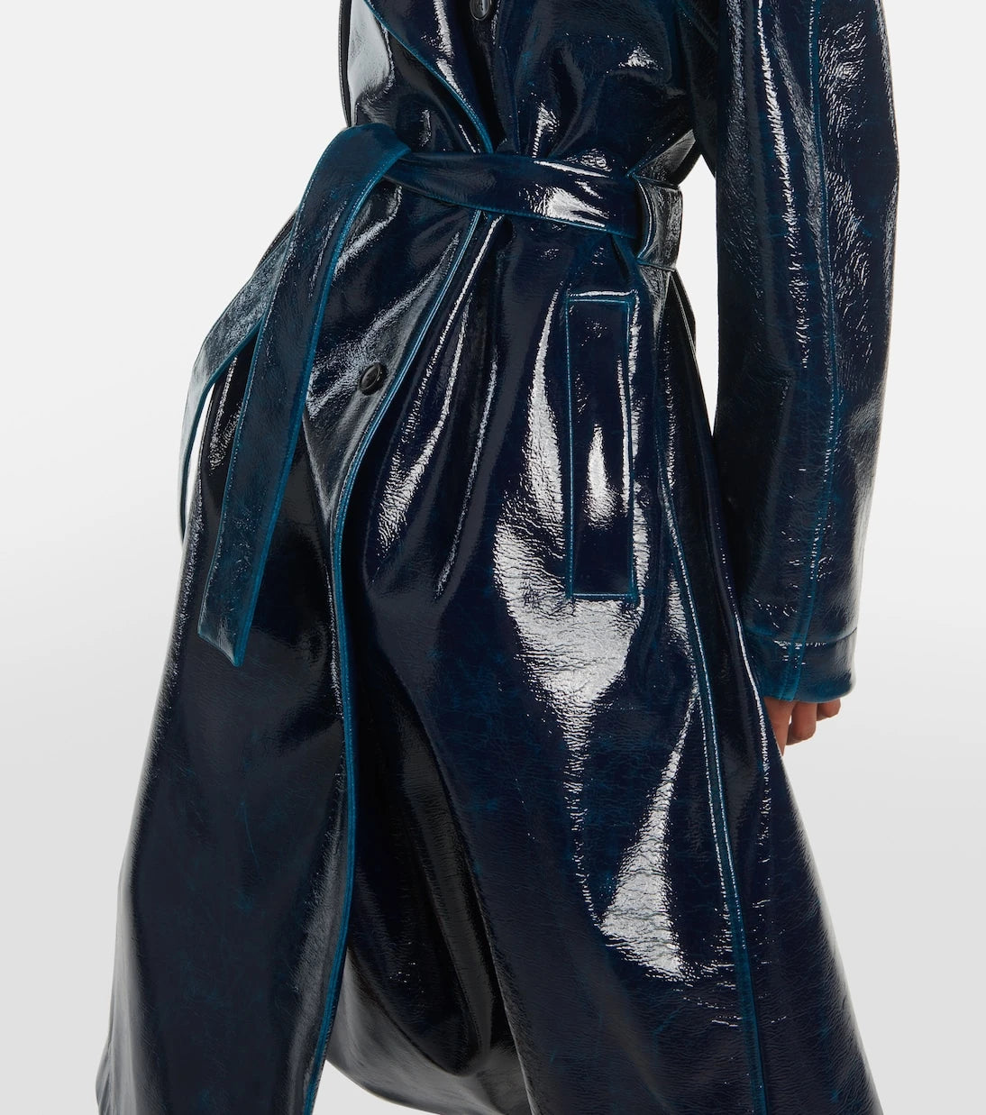 Alaïa - Coated wool-blend trench coat