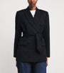 Navy Tie-Waist Virginia Blazer