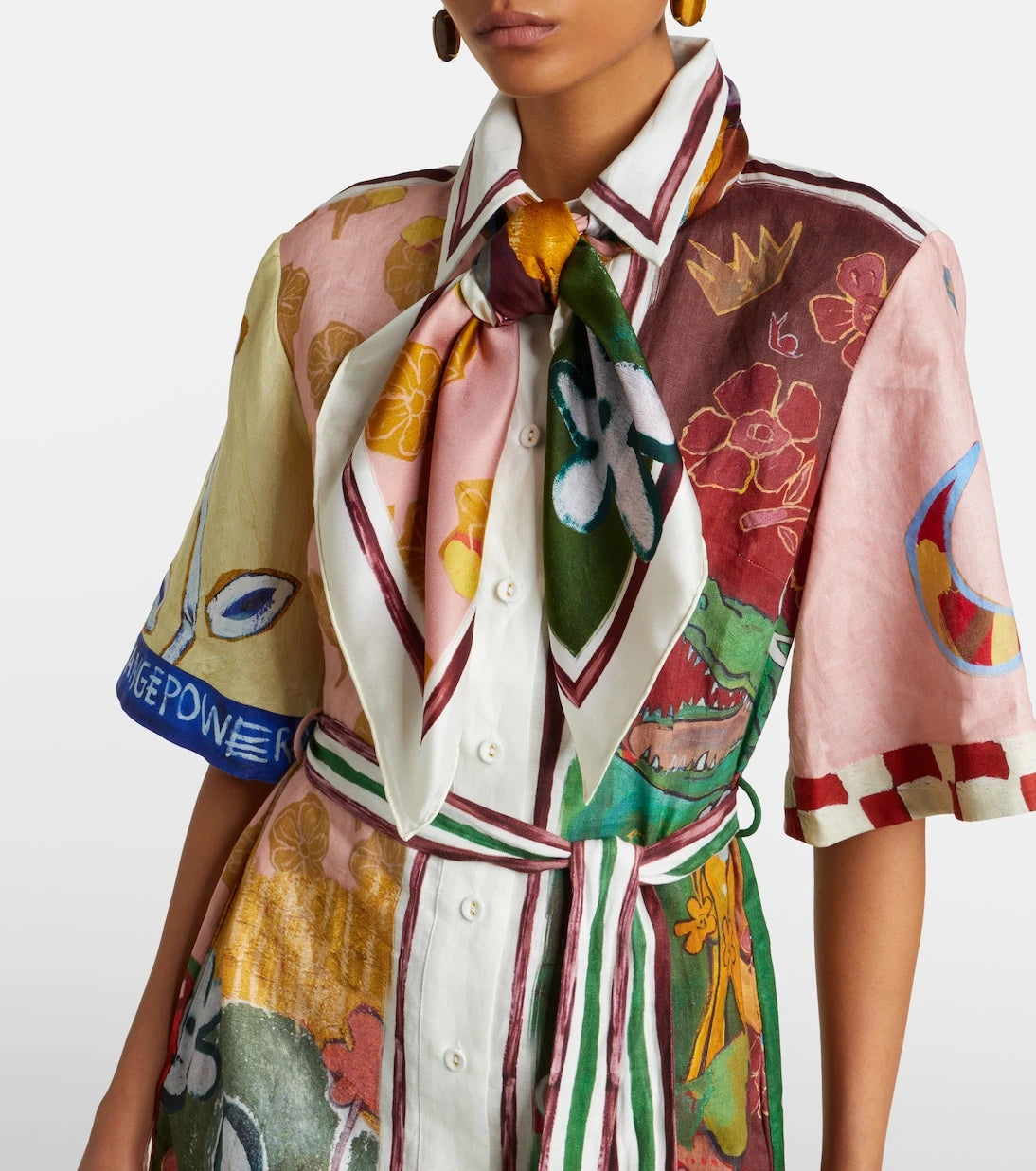 Alémais - x MLAK printed silk twill scarf