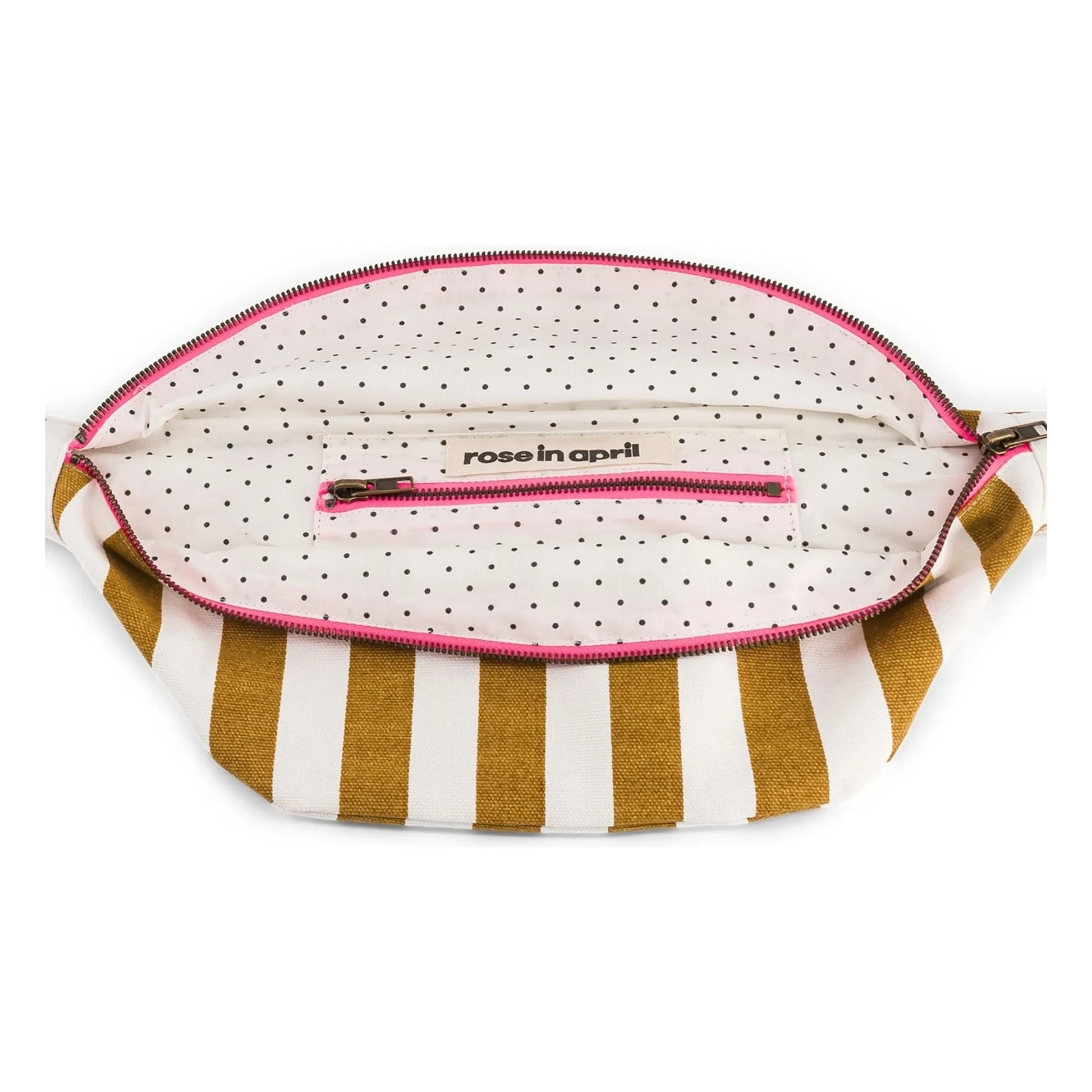 Rose in April - Striped fanny pack | Caramel