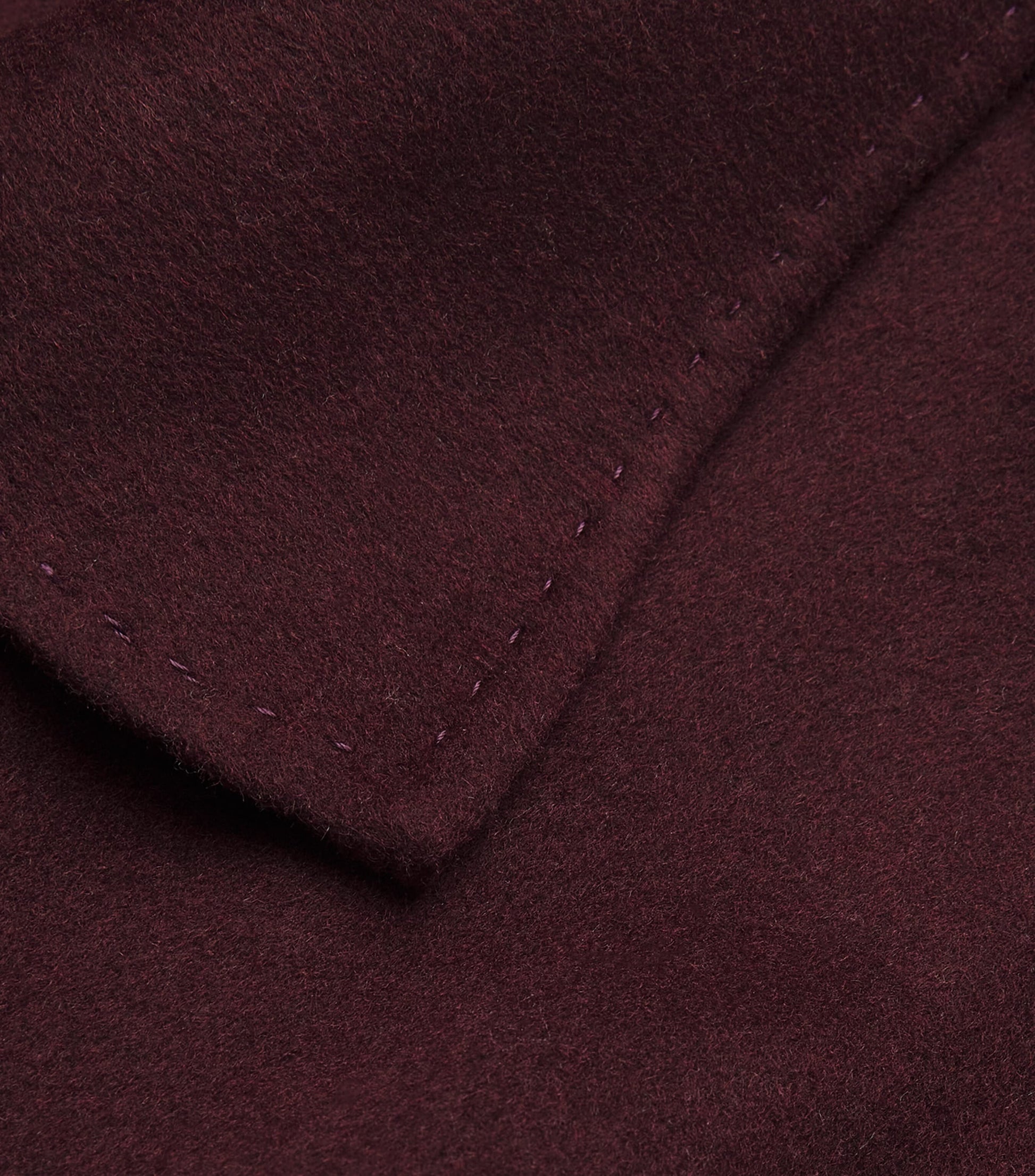 Burgundy Cashmere Tie-Waist Cape