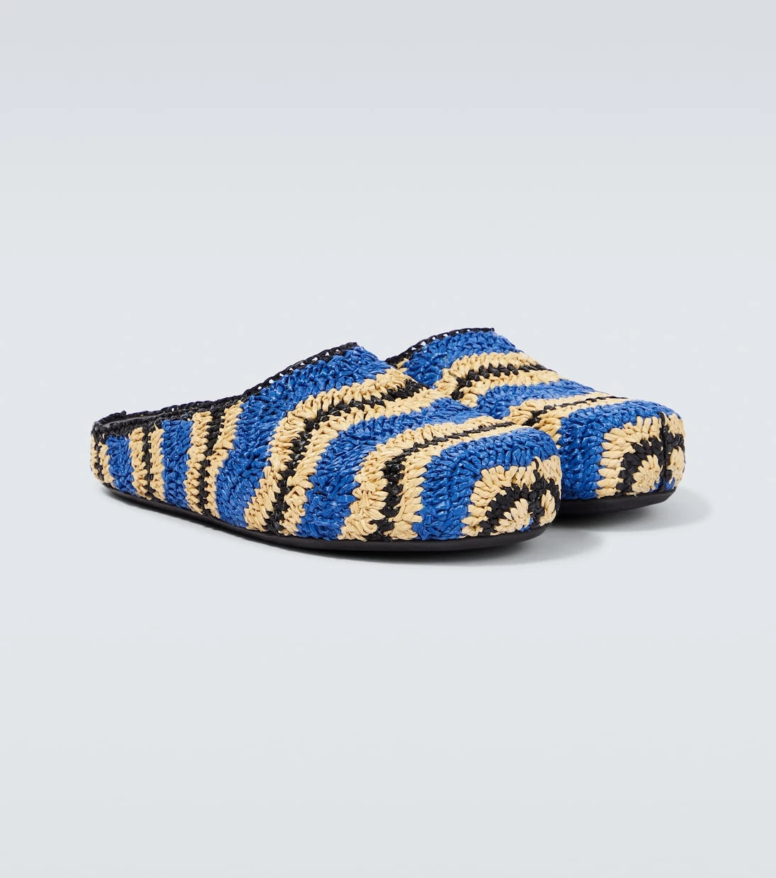 Marni - x No Vacancy Inn raffia-effect slippers