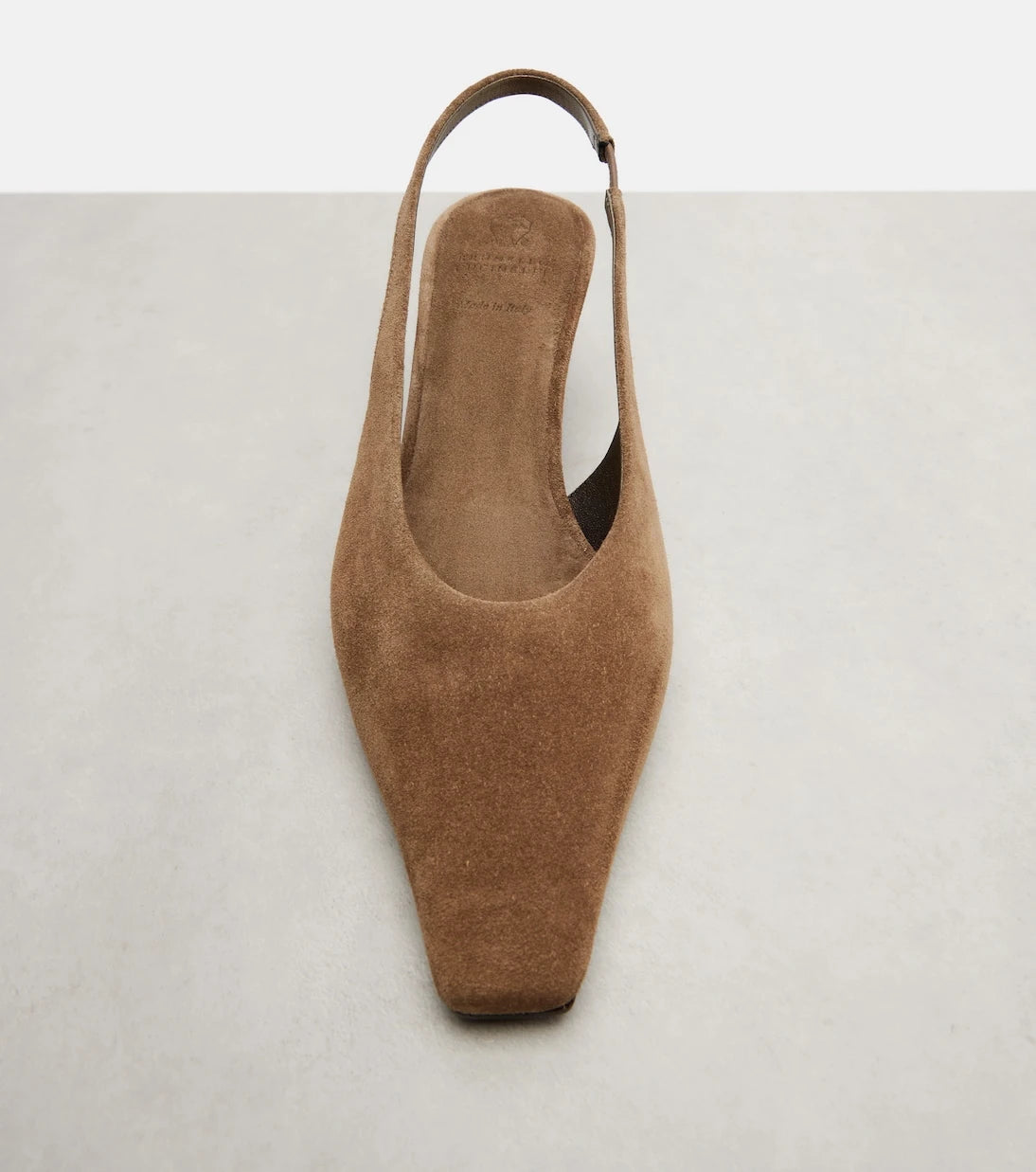 Brunello Cucinelli - Suede slingback pumps