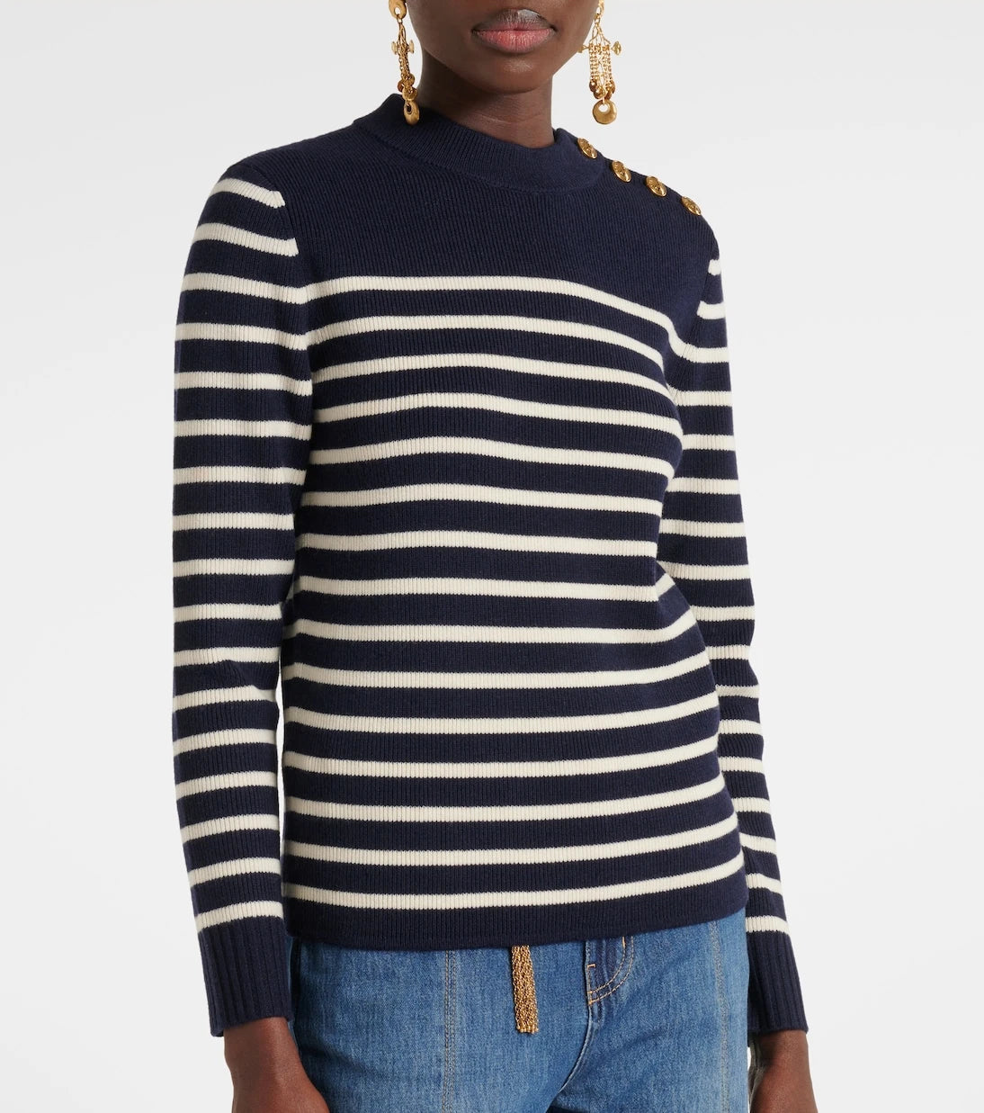 Chloé - Striped wool and cashmere sweater
