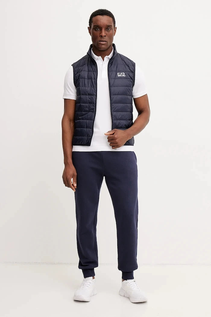 EA7 Emporio Armani erkek pamuklu elastan yakalı tişört