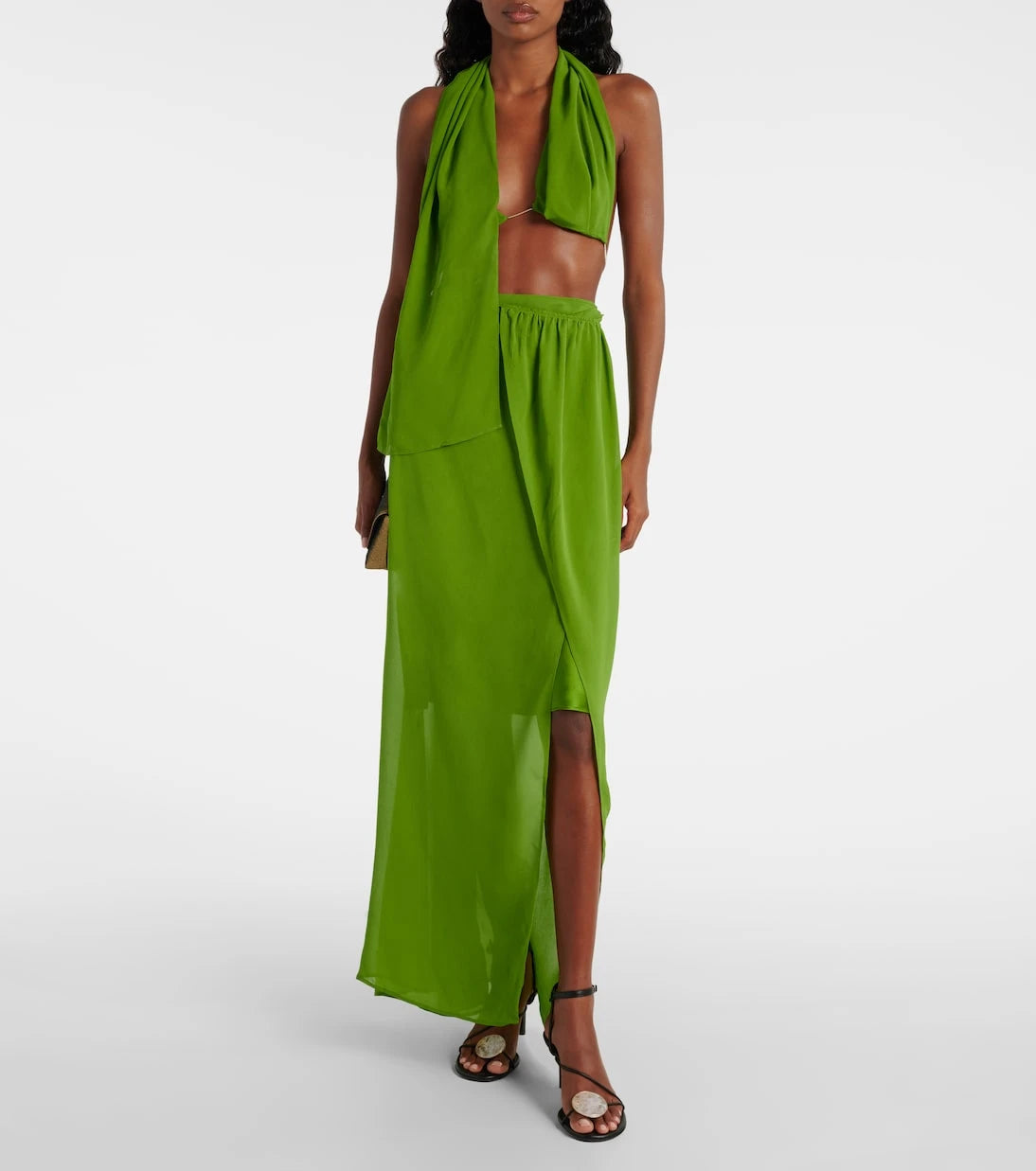 Christopher Esber - Open-back silk georgette top