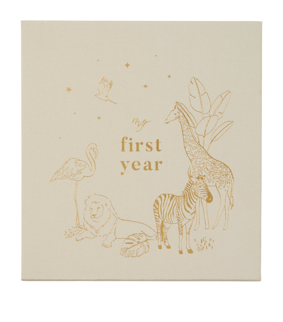 Blush and Gold Safari Baby Photo Album