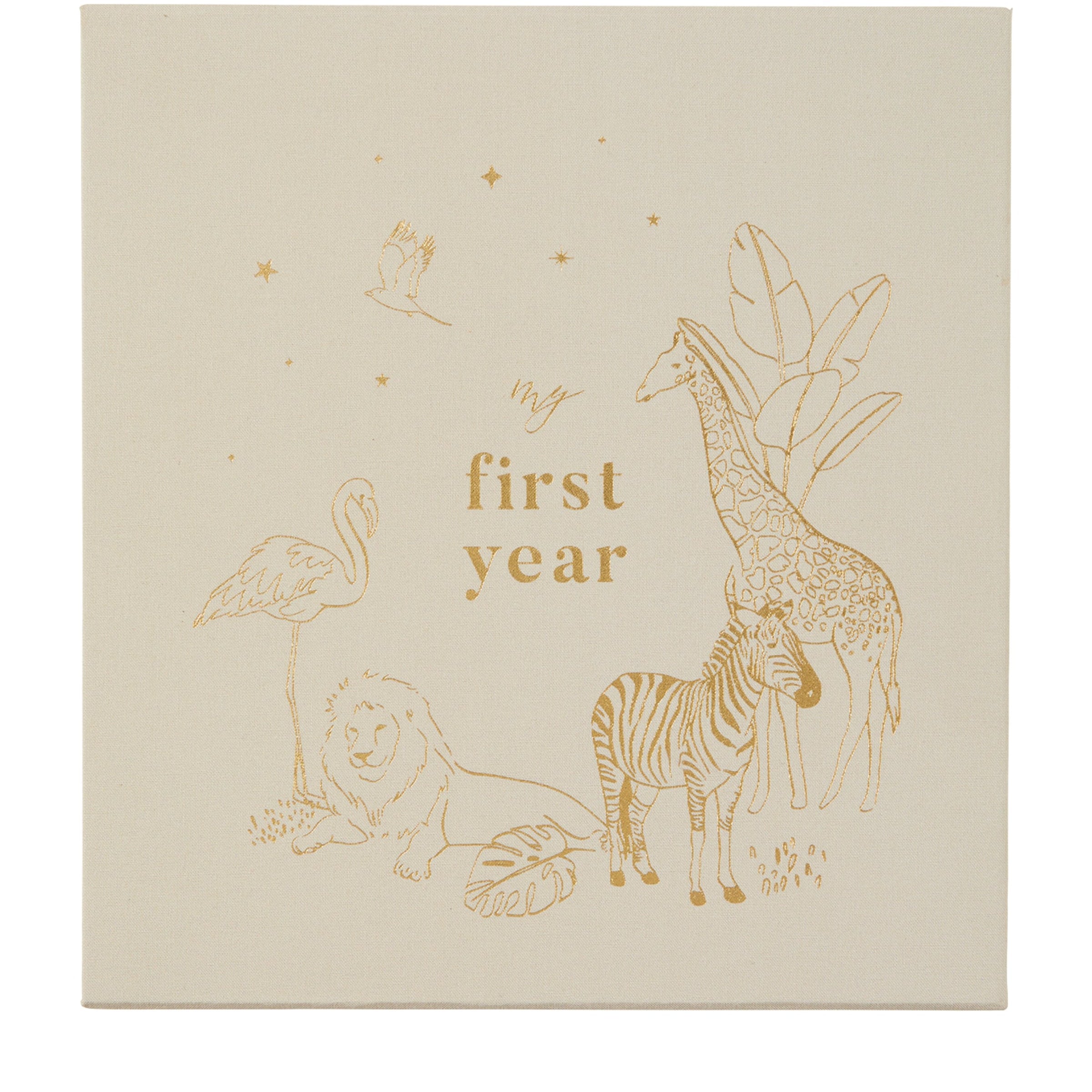 Blush and Gold Safari Baby Photo Album