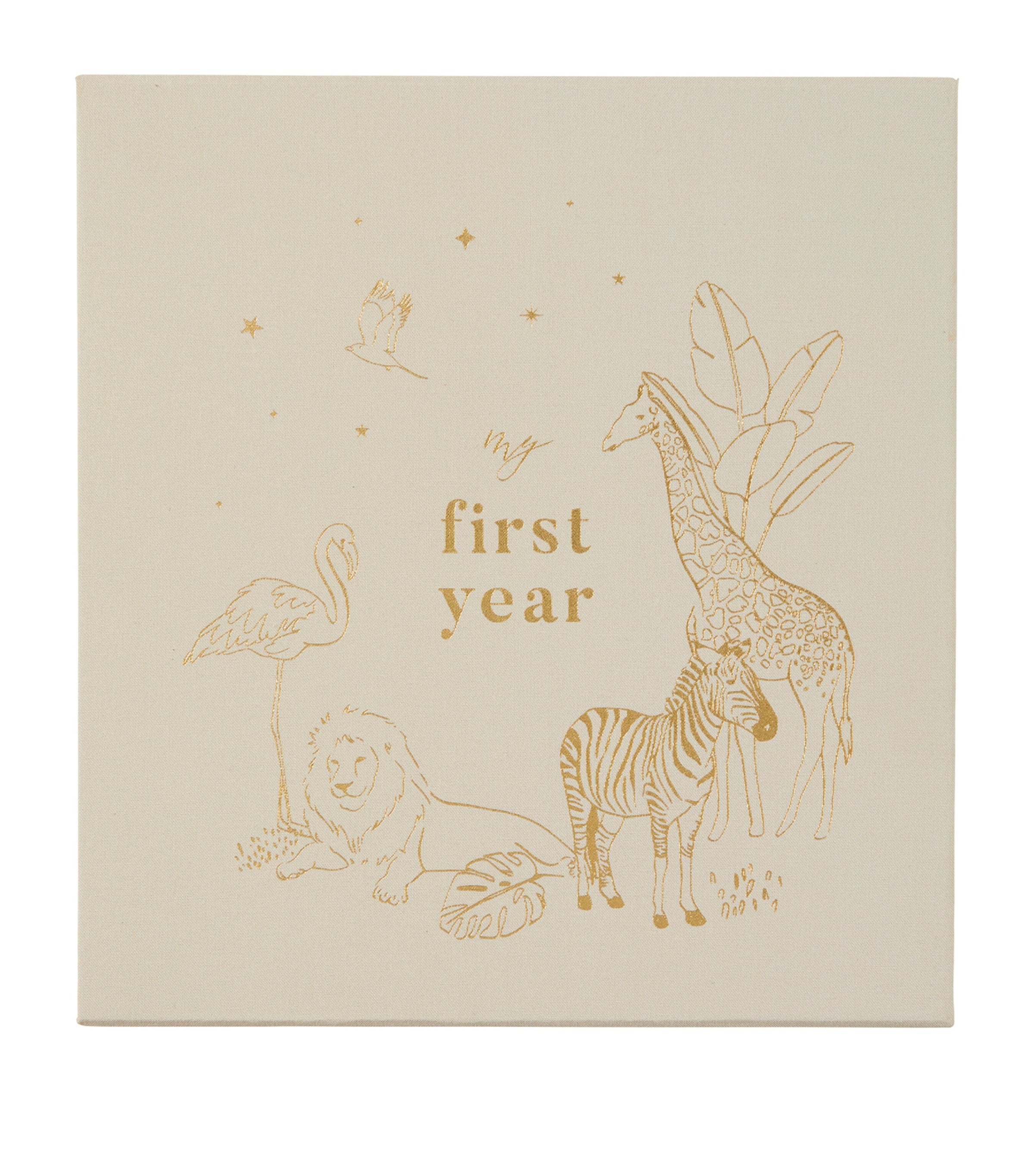 Blush and Gold Safari Baby Photo Album