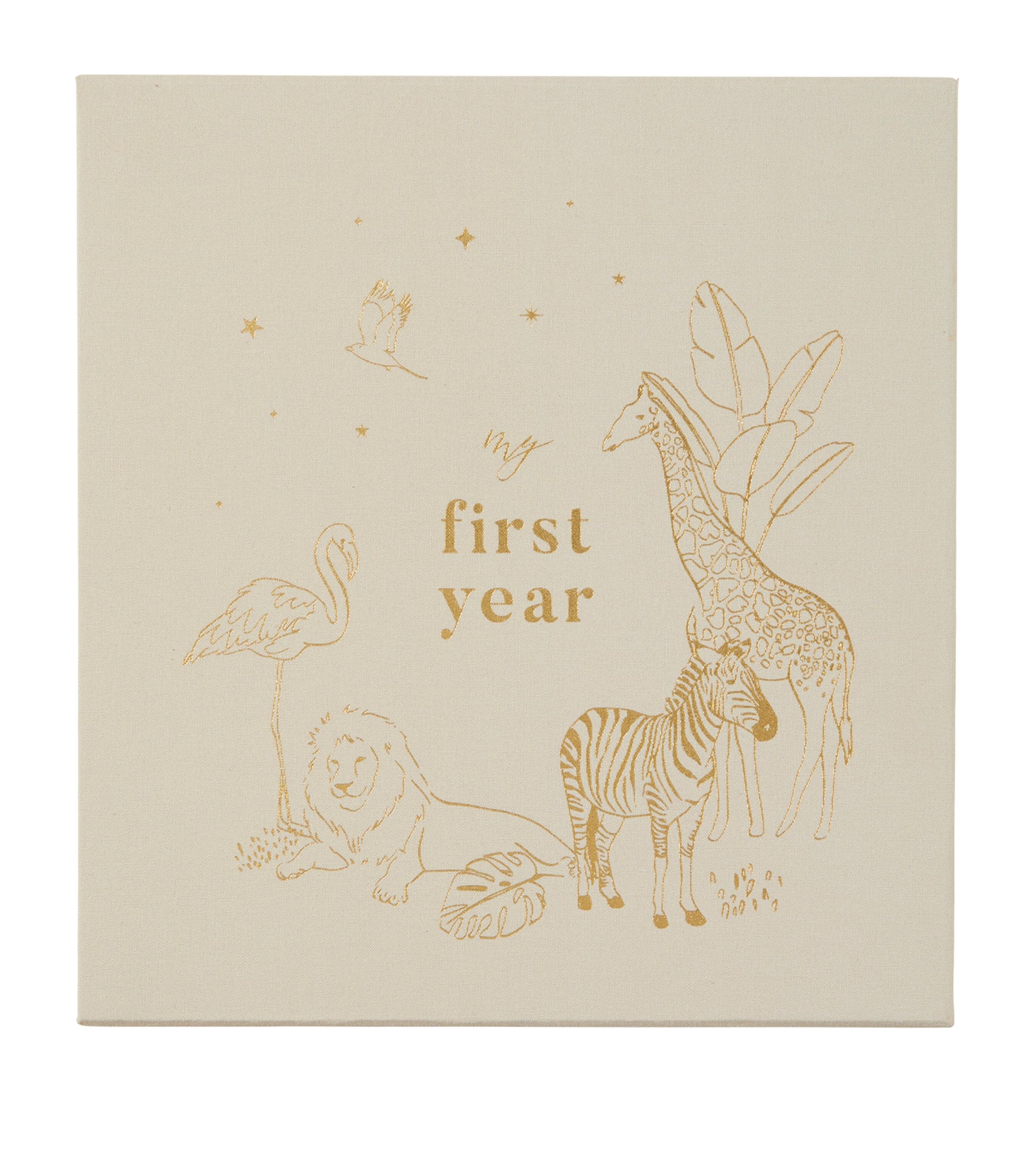 Blush and Gold Safari Baby Photo Album