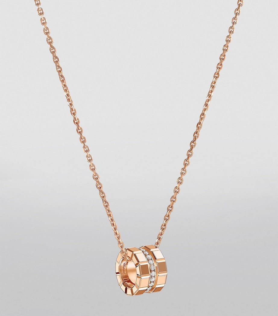 Rose Gold and Diamond Ice Cube Necklace
