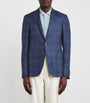 Canali Navy Wool-Silk-Linen Kei Blazer