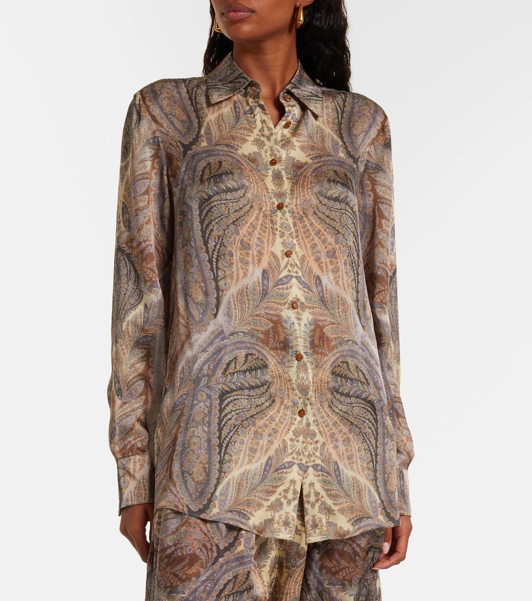 Zimmermann - Hypnotic paisley silk satin shirt