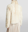Yves Salomon White Reversible Shearling Jacket