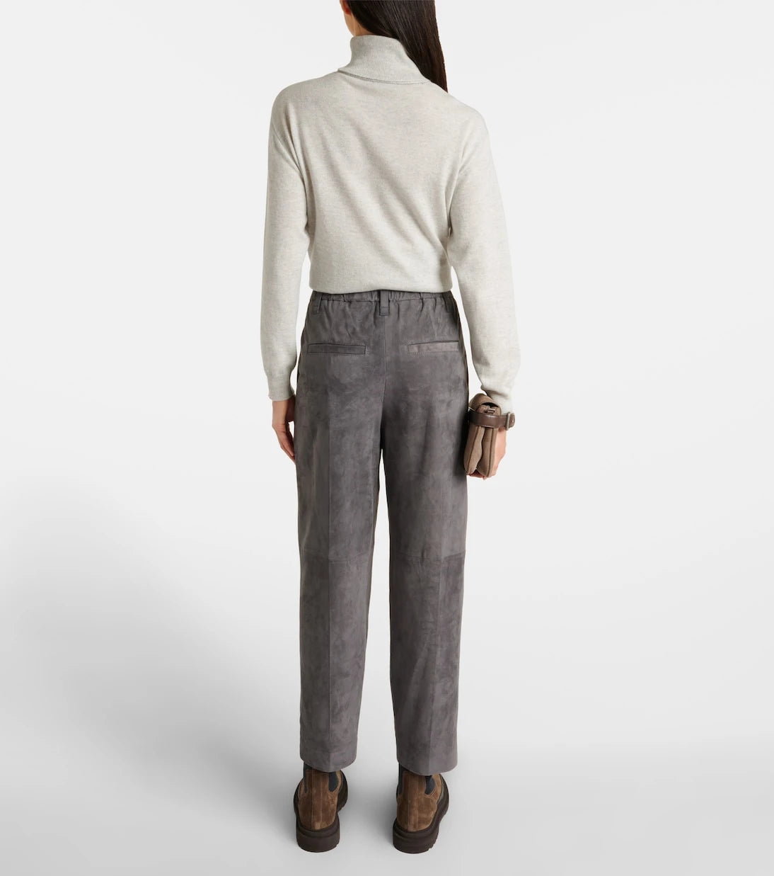 Brunello Cucinelli - Suede straight pants