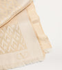 Valentino Garavani Ivory Silk-Blend Monogram Stole