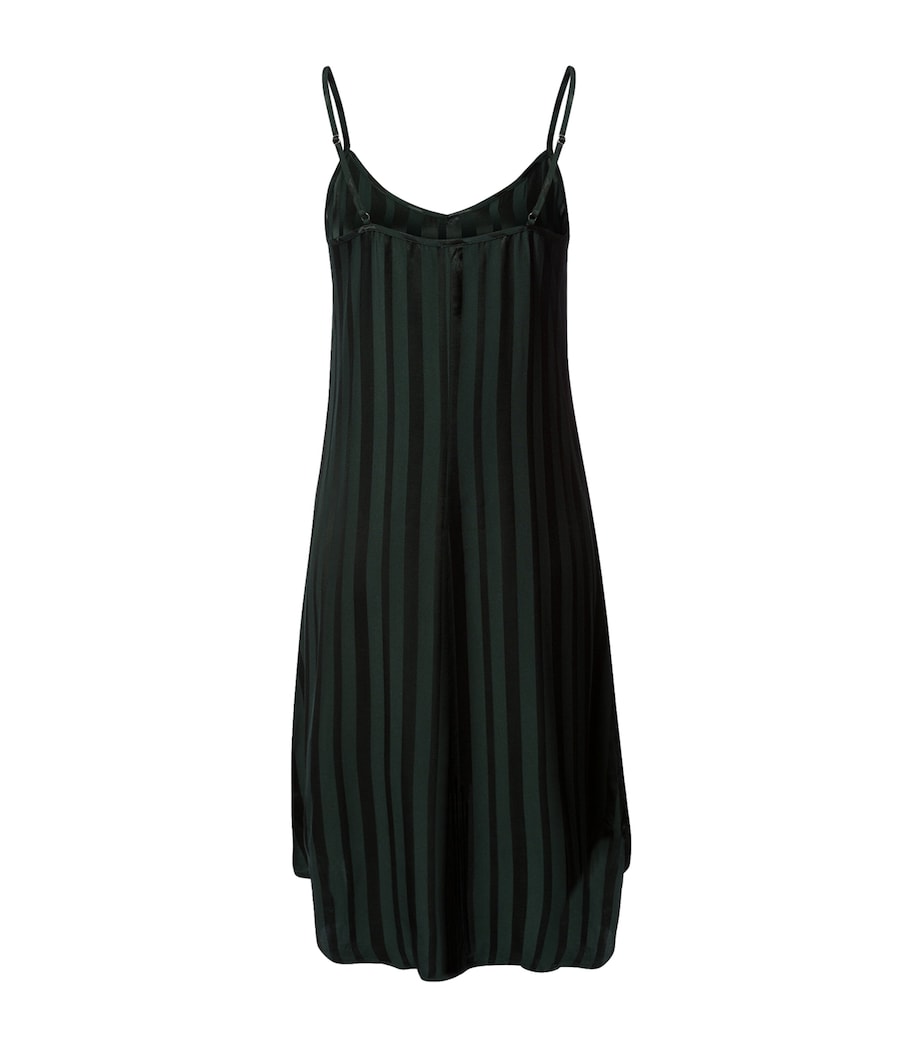 Green Stripe Indra Mini Slip Dress