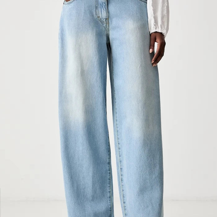 Haveone relaxed fit kadın kot pantolon
