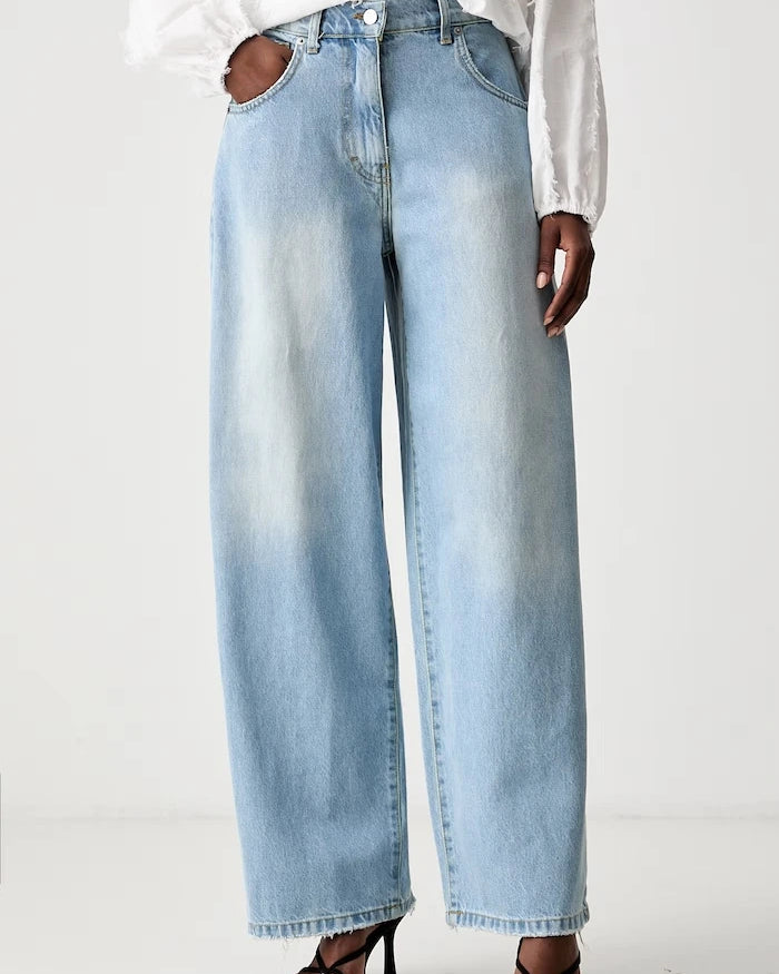 Haveone relaxed fit kadın kot pantolon
