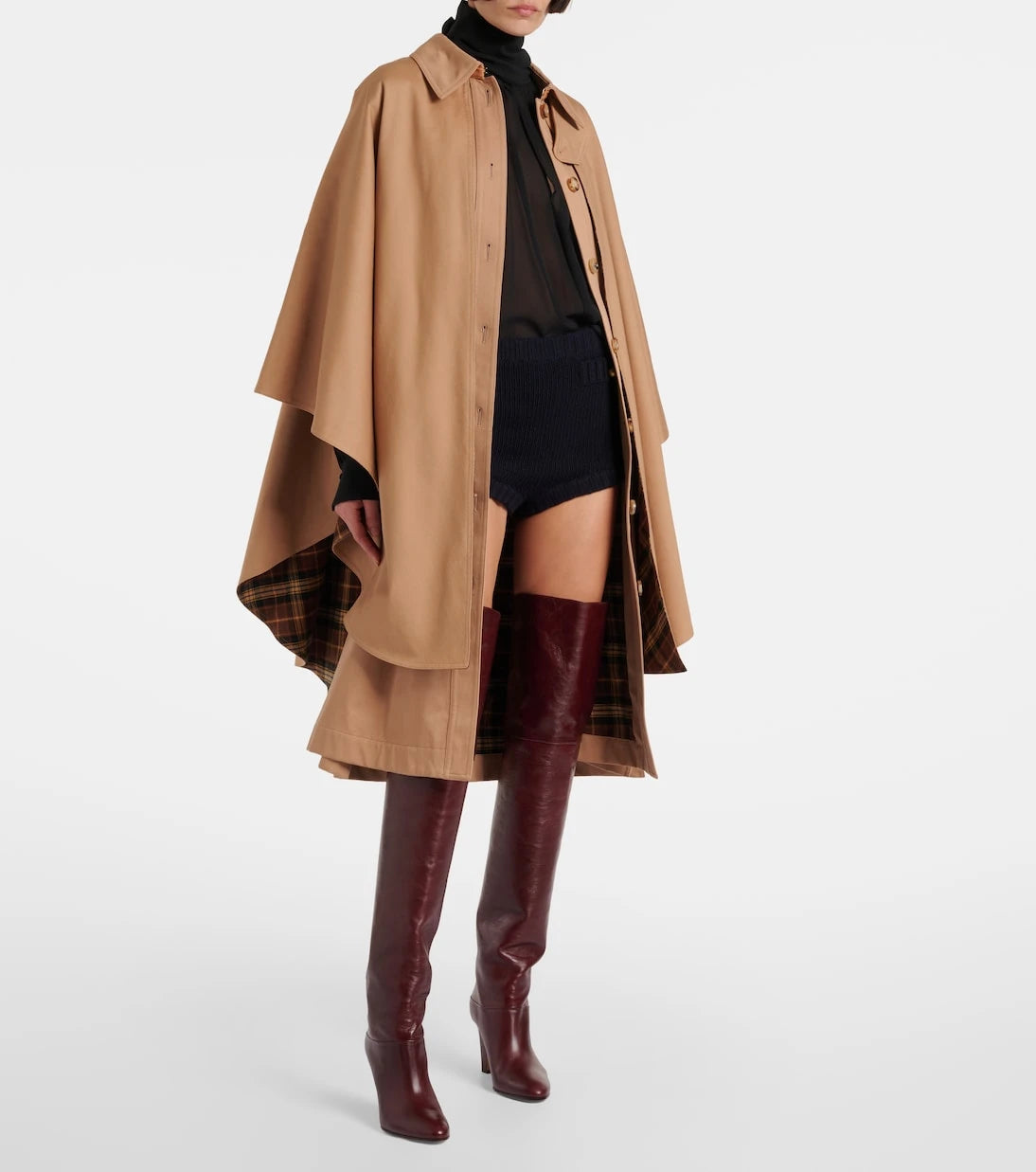 Chloé - Cotton gabardine cape