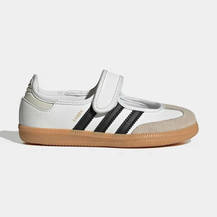 adidas Originals çocuklar için deri balerin ayakkabıları SAMBA JANE