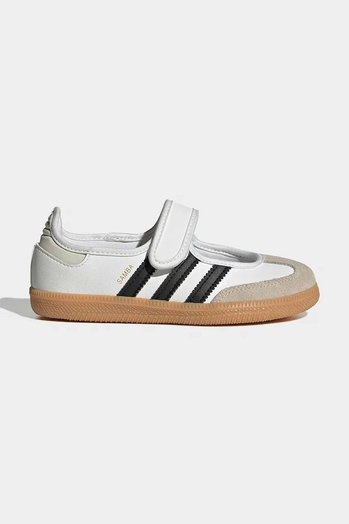 adidas Originals çocuklar için deri balerin ayakkabıları SAMBA JANE
