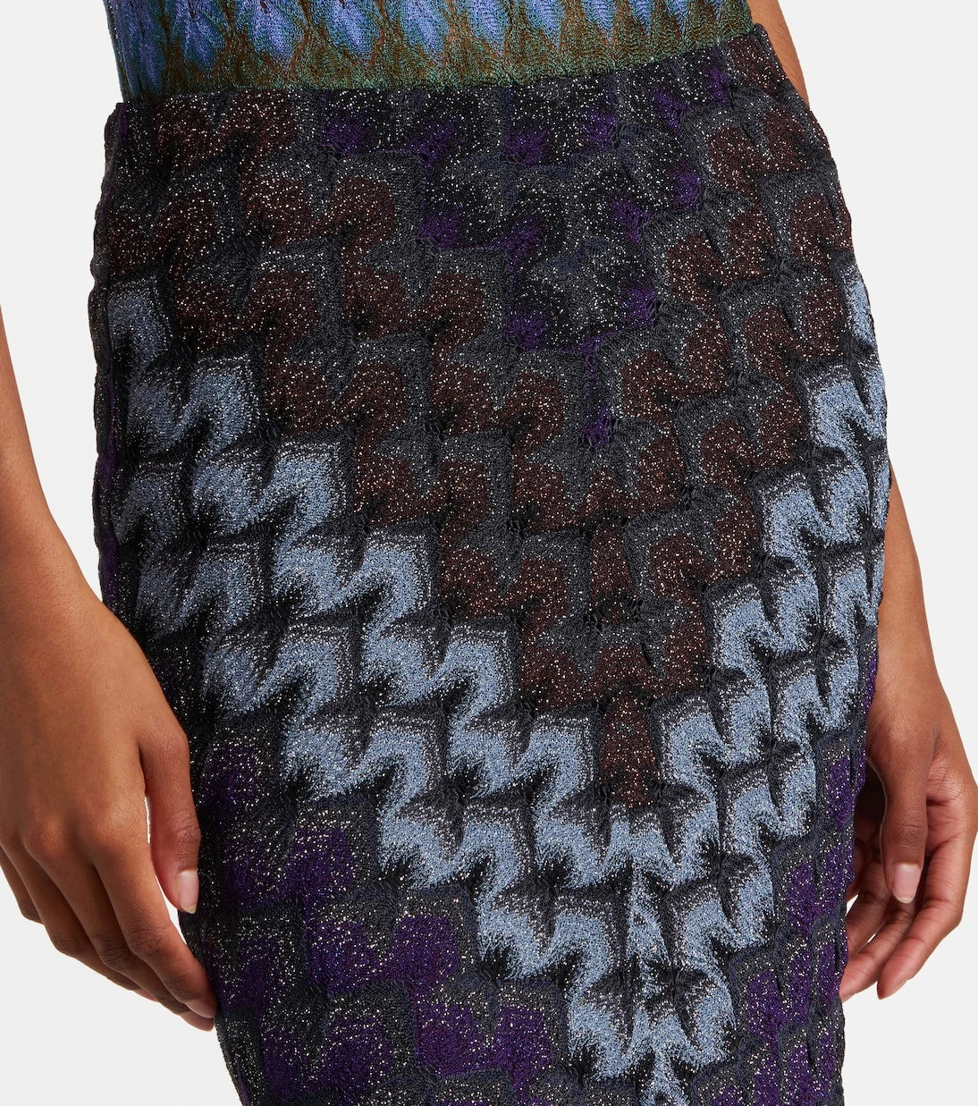 Missoni - Knitted lamé maxi skirt