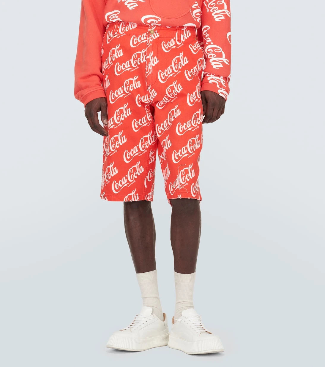 ERL - Printed cotton canvas Bermuda shorts
