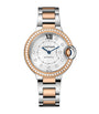 Rose Gold, Stainless Steel and Diamond Ballon Bleu de Cartier Watch 33mm