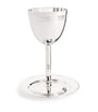 Christofle Silver-Plated Judaique Kiddush Cup and Saucer