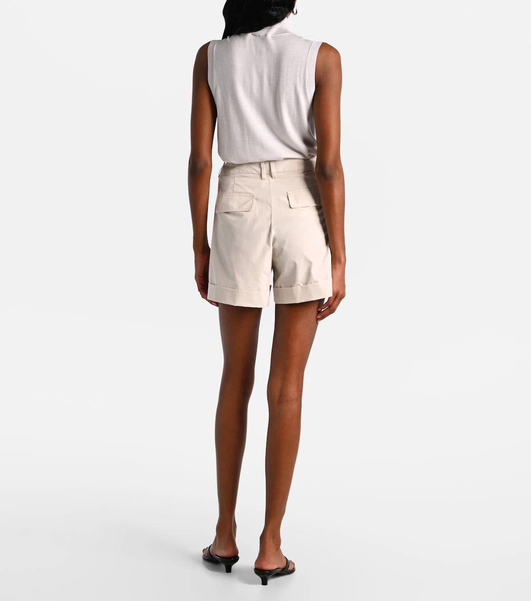 'S Max Mara - شورت برمودا Ubino من قطن البوبلين