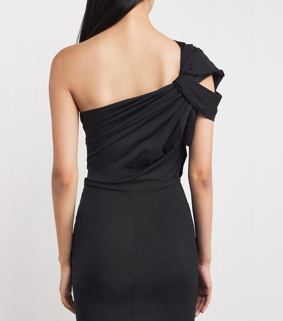 Rick Owens Twisted One-Shoulder Mini Dress
