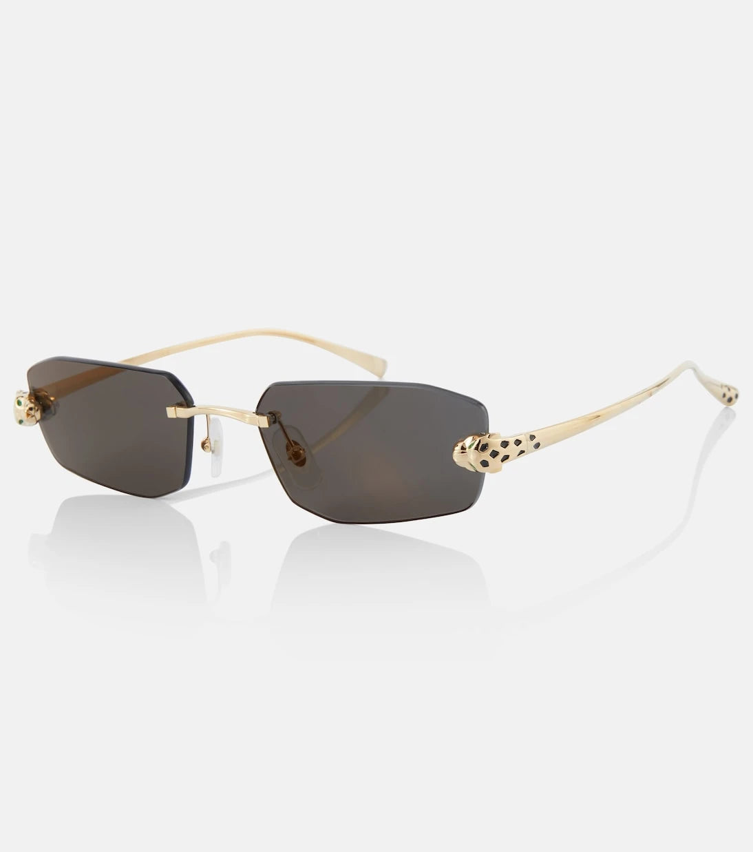 مجموعة نظارات كارتييه - نظارة شمسية Panthère de Cartier مستطيلة الشكل