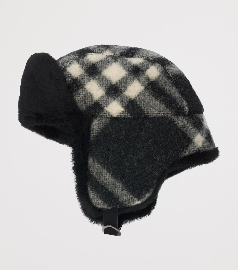 Wool Check Trapper Hat