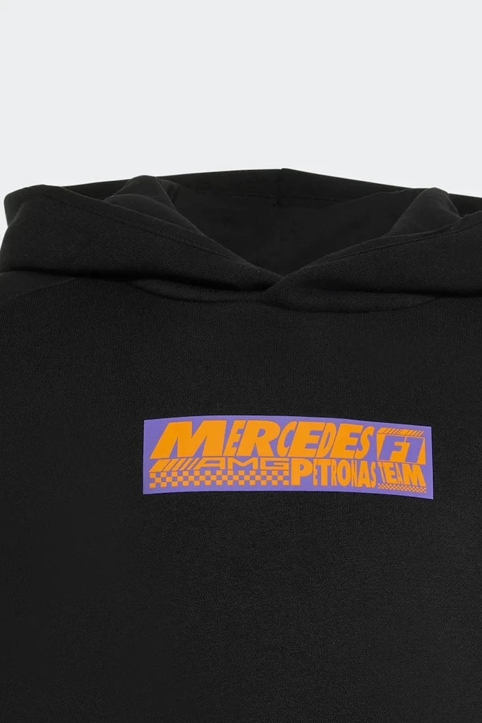 adidas Performance kapüşonlu çocuk pamuklu sweatshirt MERCEDES