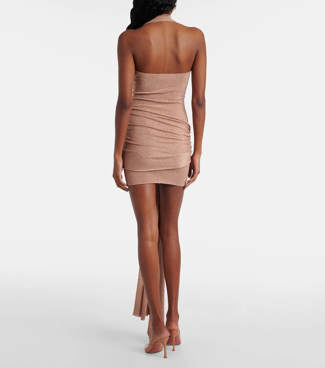Aya Muse - Draped lamé minidress