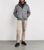 Grey Cashmere-Blend Down Jacket