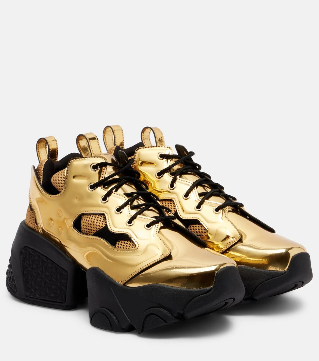 Noir Kei Ninomiya - x Reebok metallic-effect platform sneakers