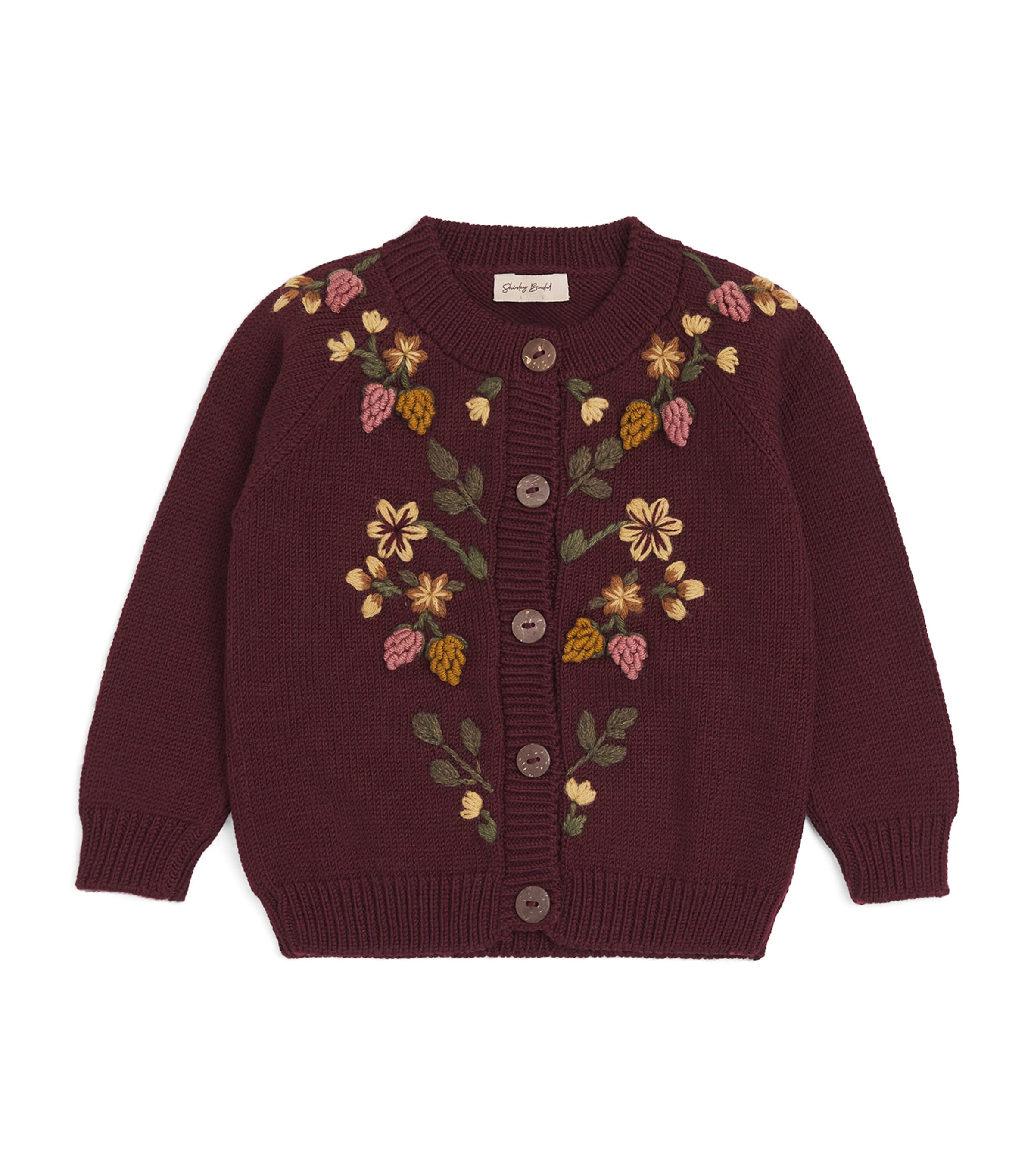 Shirley Bredal Merino Wool Blackberries Cardigan (3 Months-4 Years)