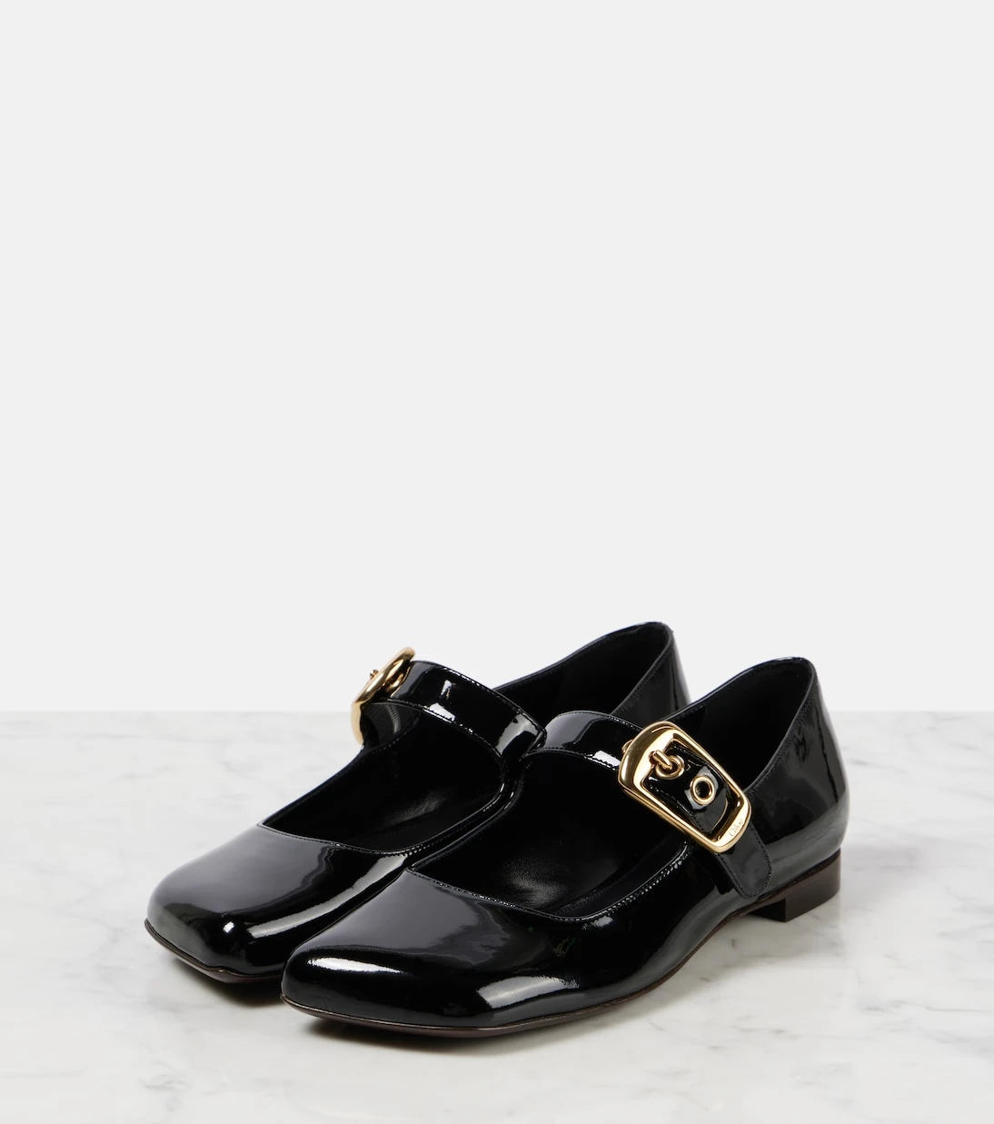 Chloé - Polly patent leather Mary Jane flats