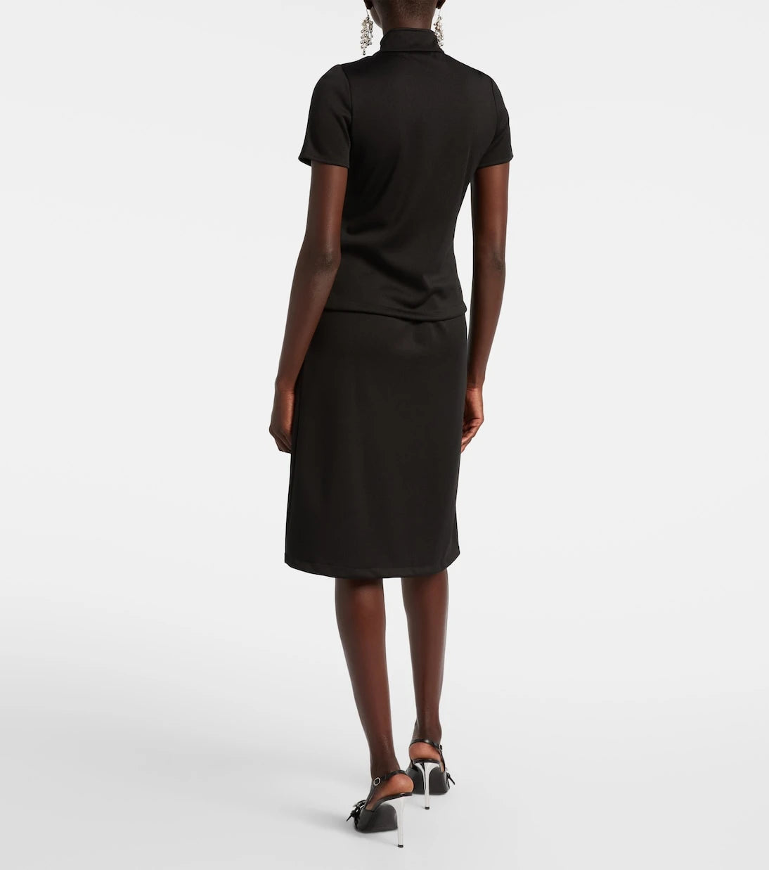 Courrèges - Interlock logo zip-up jersey top
