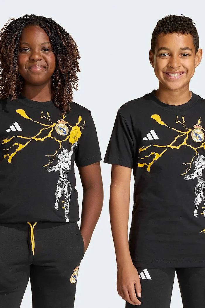 Детска памучна тениска adidas Performance REAL MARVEL