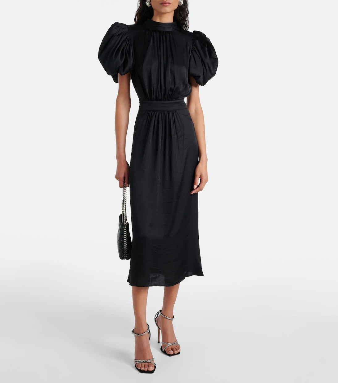 Rotate - Dawnana embellished puff-sleeve gown