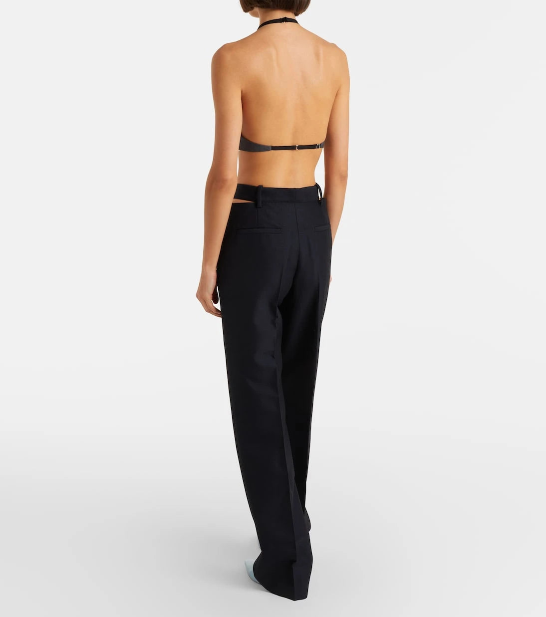 Jil Sander - Cutout wool and mohair straight pants