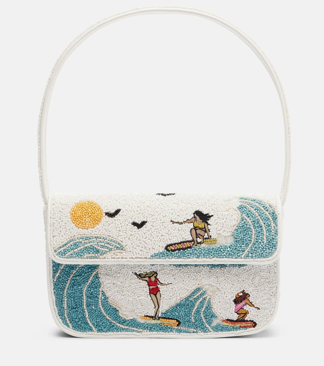 Staud - Tommy beaded sequined shoulder bag